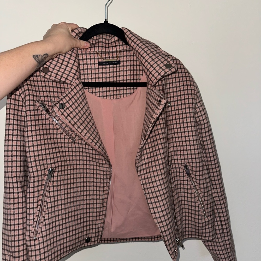 Elie Tahari Pink Checkered Blazer (Abbey Stone Plaid) NWOT 🎀⭐️